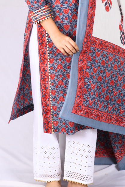 kurta palazzo set with dupatta party wear