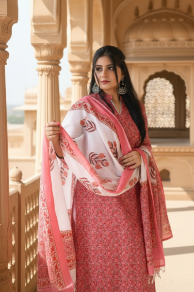 kurti pant set with dupatta