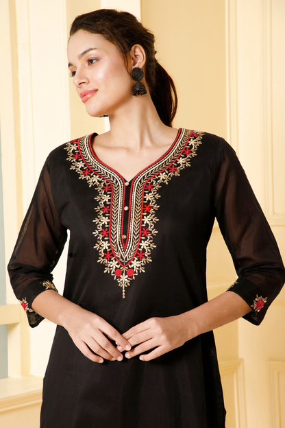 latest chanderi kurti design
