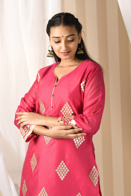 latest gota patti suit design