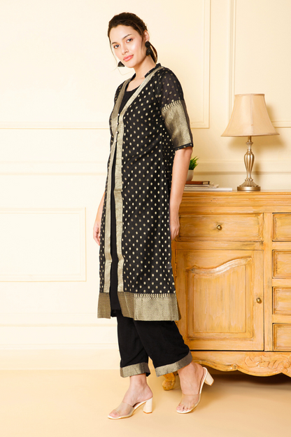 midnight zari kurta sale