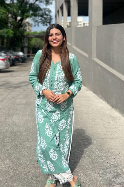 mint mirage kurti set
