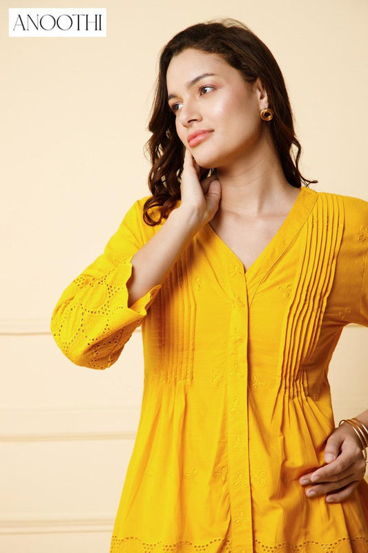mustard yellow ethnic top