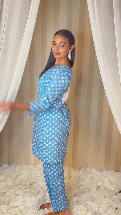 printed cotton cord set