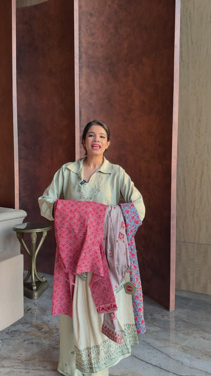 Rustic Rosé Kurta Dupatta Set