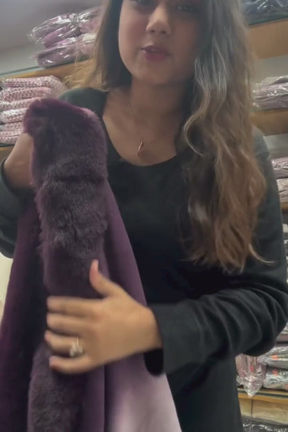 Faux Fur Winter Poncho