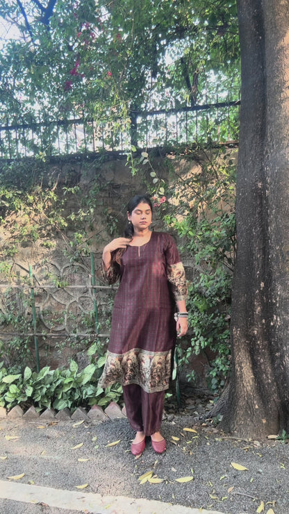 Checked Kurta Co-ord Set