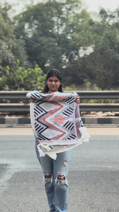 Nordic Pastel Knit Cape