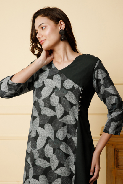 shadowed botanical kurti set
