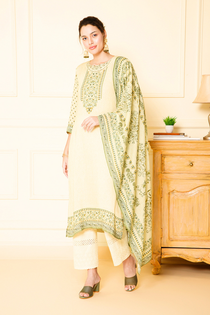 women elegant emerald kurta dupatta

