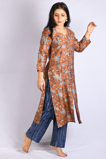 women kurti and palazzo set