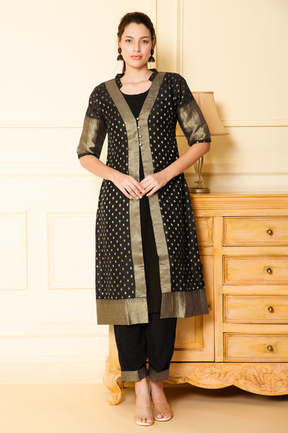 women midnight zari kurta