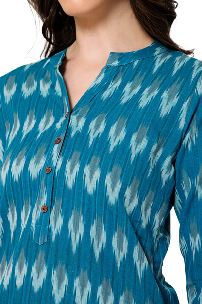 women water mist ikat top

